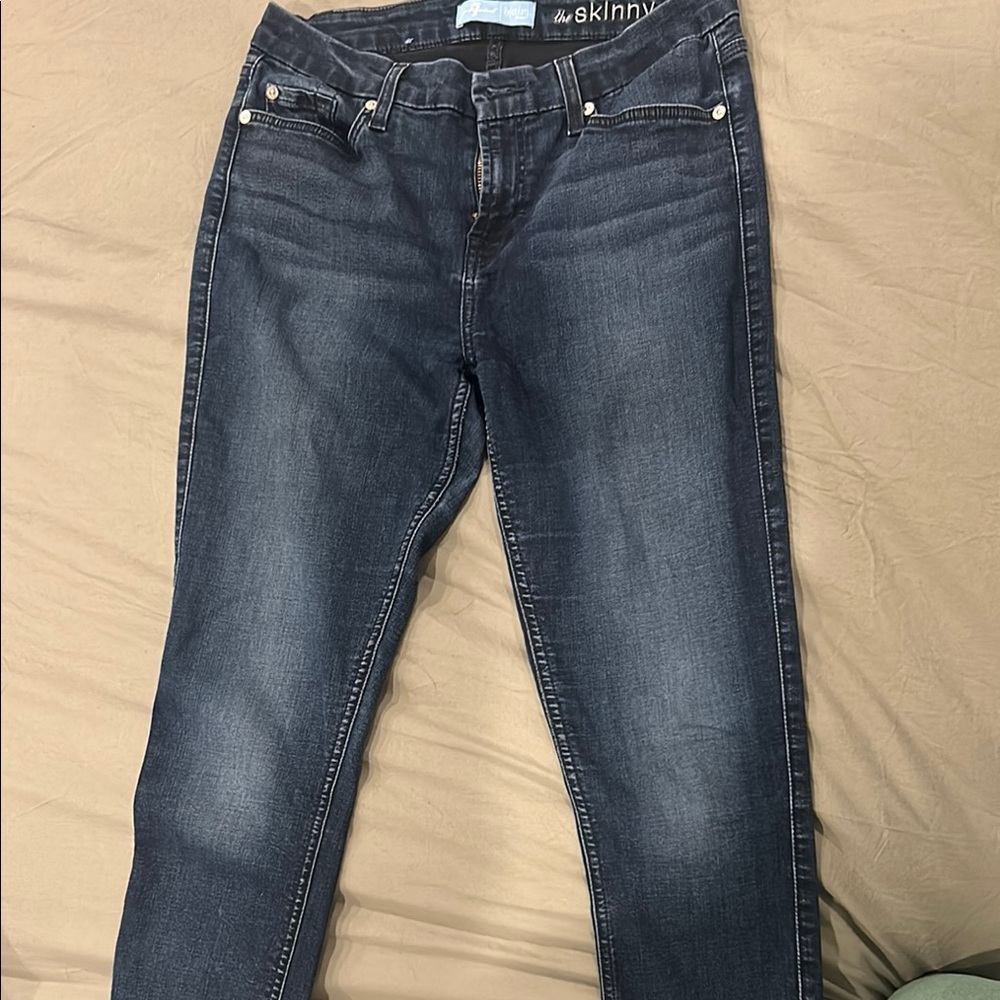 7 for all mankind Women's Skinny Jeans - Dark Blue